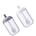 thumbnail image 3 of 2pcs Useful Transparent Jars Round Spice Storage Jars Kitchen Sugar Container with Lid and Spoon for Home Restaurant, 3 of 8