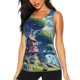 thumbnail image 1 of Fotbe Fantasy Treehouse Planet Scene Blusas Sin Mangas para Mujer – Estilo Casual, Corte Suelto, Slim-Fit, Cuello Redondo Deportivo, Tops de Verano para Gimnasio y Yoga-X-Large, 1 of 7