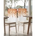 thumbnail image 4 of nqOlkjepod Orange Eucalyptus Leaves Chair Covers Set of 4, Decorative Chair Back Cover, Spring Floral Summer Botanical Dining Room Chair Slipcovers Removable Chair Protectors Covers for Party Banquet, 4 of 7
