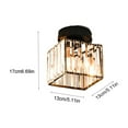 thumbnail image 3 of Crystal Ceiling Light Fixture, Semi Flush Mount Ceiling Light Modern Crystal Hallway Light, Gold Flush Mount Chandelier for Entryway Kitchen Bedroom Living Room Entryway(Black), 3 of 6