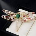 thumbnail image 4 of Pins Trendy Fashion Personality Elegant Temperament Corsage Simple Color Zircon Pin Coat Coat Dragonfly Brooch, 4 of 16