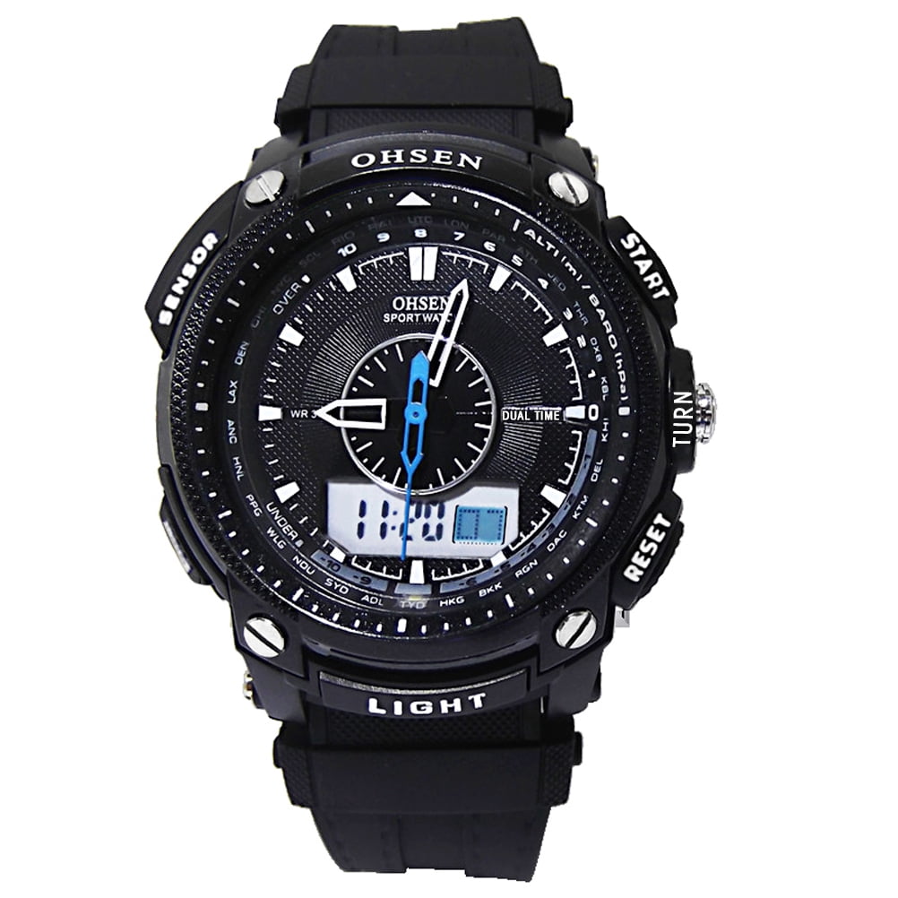 Digital Stainless Steel Quartz Wrist Watch Stopwatch Alarm MASTOP Mens Digital Watch Sports Alarm Stopwatch Business  main image 4