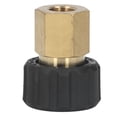 thumbnail image 1 of Adaptador de manguera para hidrolavadora, de latón y caucho, anticorrosión, rosca G1/4 pulg. a M22 x 1,5 mm, hembra a hembra de 15 mm de diámetro exterior., 1 of 12