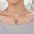 thumbnail image 2 of Juwaliy 925 Sterling Silver Cute Dolphin Necklace for Women,June Birthstone Alexandrite Pendant Sea Animal Charm Jewelry Birthday Gifts for Daughter, 2 of 9