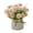 Pink, variant on Tuscom Artificial Flower Arrangement with Small Ceramic Vase, Fake Silk Variety Flower Balls for Home Party Office Table Decoration
