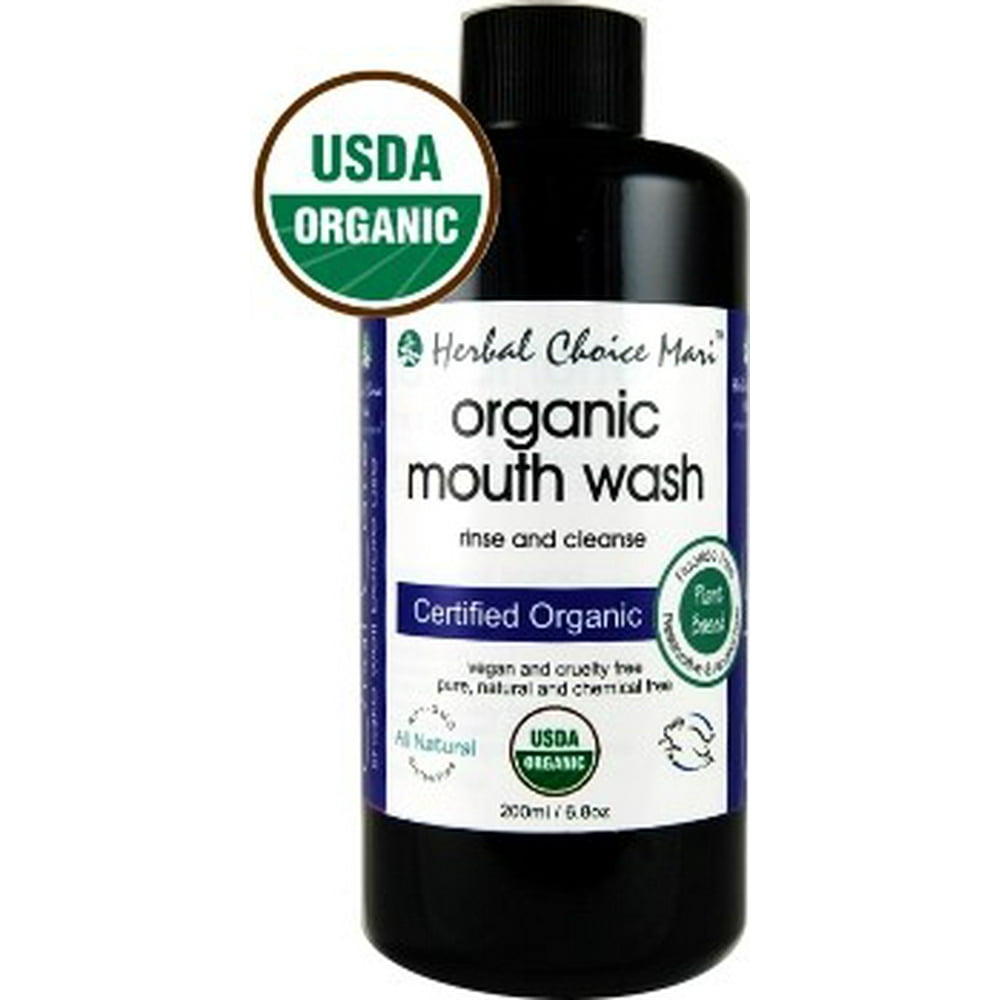 Herbal Choice Mari Organic Mouth Wash Concentrate 200ml/ 6.8oz Glass ...
