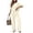 *Beige, variant on ClodeEU Women's 2 Piece Casual Set ,Embroidered Short Sleeve Top and Wide Leg Pants ,Solid Color Lounge Outfit Beige,Women's Plus L
