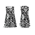 thumbnail image 7 of Pofeuu Metallic Gears Print Women's Sleeveless Dress, Loose Fit Summer Dress, Casual Tank Dress for Women, 7 of 7