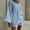 Blue, variant on GILIGEGE Linen Sets for Women 2 Piece Summer Outfits Cotton Linen Set Long Sleeve Button Down Shirts High Waisted Shorts 2025 Vacation Set Lounge Beach Vacation Two Piece Outfits Tracksuits