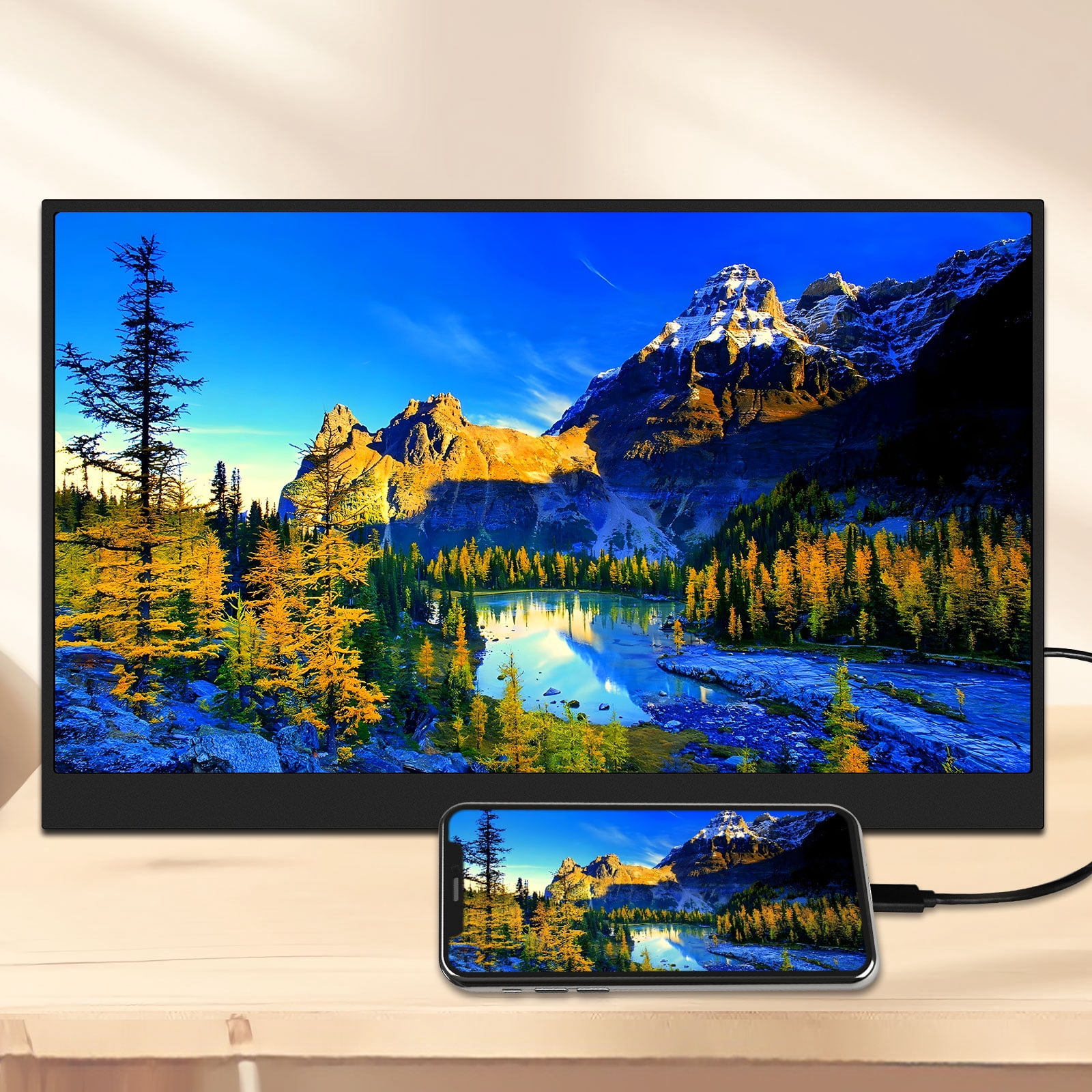 KURIETIM 21.5 Inch Portable Monitor 100Hz | Large Screen FHD 1080P IPS External Display