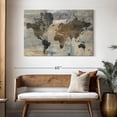 thumbnail image 3 of Elephant Stock Stone World Wall Art - Horizontal Canvas Wall Art - Lobby Wall Decor - Map Canvas - Beige And Gray Decor By Avery Tillmon - 48" x 32", 3 of 8