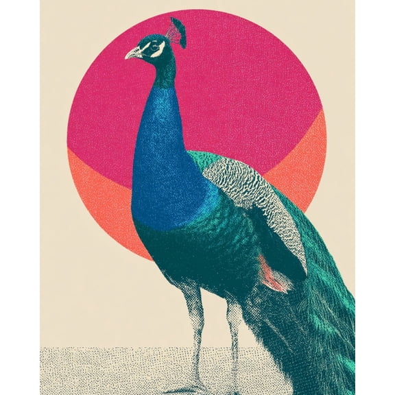 Paint by Numbers for Adults Kids Beginner Crimson Sunset Peacock DIY Acrylic Painting by Numbers Kits with Brushes Acrylic Pigment Home Decoration Gifts 16 x 20 inch