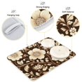 thumbnail image 4 of Yayeee Dish Drying Mat for Kitchen Counter Ultra Absorbent Easy Clean Pad 18x16", Brown Floral, 4 of 7