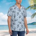 thumbnail image 5 of Daiia Cute Ice Cream Hawaiian Shirt for Men Gentle Cotton Regular Short Sleeve Casual-X-Large, 5 of 9