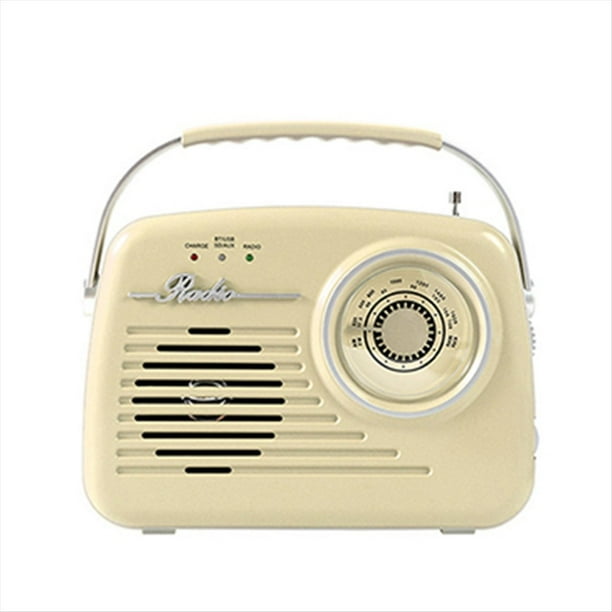 Radio Bluetooth Multifuncional Vintage de Diseño Retro con Conectividad USB, Bluetooth, SD, FM y AUX, Ideal para el Hogar y la Oficina A