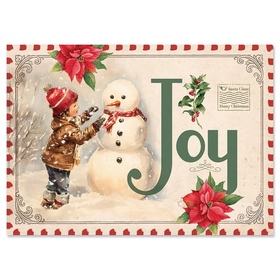 Current Nostalgic Christmas Greeting Cards, 18 Ct., Single Design, 5" x 7" Folded, Envelopes Included, Holiday, Value Pack
