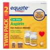 Equate Low Dose Aspirin Pain Relief Safety Coated Tablets, 81 mg, 500 Count (2x250 Count), Compare to Bayer® Low Dose Aspirin Active Ingredient