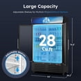thumbnail image 5 of 28 Cu Ft Commercial Merchandiser Refrigerator for Beverage,Glass Door Upright Display Fridge with Front LED Light, 5 of 8