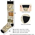 thumbnail image 3 of Coolnut High Elasticity Compression Socks, High Knee Socks Adult Universal Leisure Relieve Fatigue, Map Of Treasure Island Travel Daily with Running (2 Pair) Gift, 3 of 7
