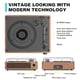 thumbnail image 2 of Tocadiscos WOCKODER Vintage para vinilo con Bluetooth, color marrón, 2 of 8