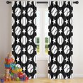 thumbnail image 5 of Blackout Kids Curtains,Black White Baseball Stars Pattern Childrens Insulated Curtains Set Of 2,Bedroom Essentials,Toddler Room Decor 42"x84", 5 of 5