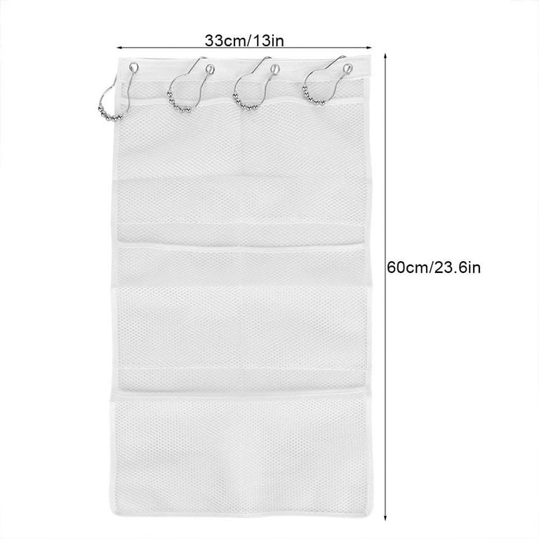 3-pack Hanging Mesh Shower Caddy Organizer With 6 Pockets, Fabric