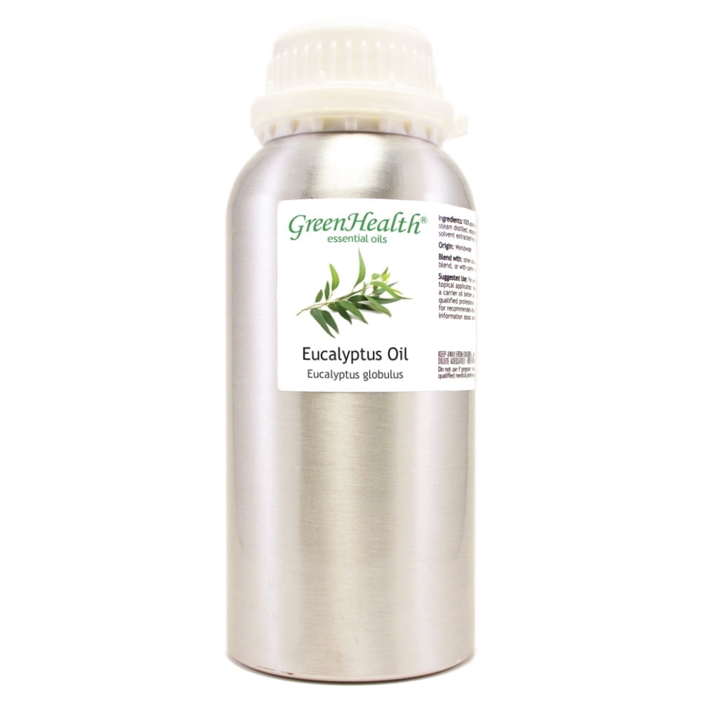GreenHealth Eucalyptus Essential Oil – 16 fl oz (473 ml) – 100% Pure & Natural – Aromatherapy Oil in Aluminum Bottle – for Diffuser, Cleaning, Room Spray, and Home Fragrance
