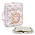 thumbnail image 2 of HELLHERO Pink Bow Quilted Bible Cover Case for Daily Scripture Reading, Polyester Fabric Church Organizer Holder Bag with Lightweight Portable Quilted Bible Cases, 2 of 9