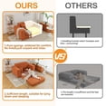 thumbnail image 5 of Vicluke Convertible Memory Foam 3-seat Sofa & Loveseat, Pull Out Sleeper Sofa Bed, 2 in 1 Folding Couch Bed, Fold Out Floor Couch Corduroy Fabric with Pillows for Living Room Bedroom Lounge(Tan), 5 of 9