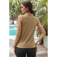 thumbnail image 4 of Women'S Solid Color V-Neck Sleeveless Top Khaki M, 4 of 5