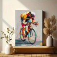 thumbnail image 6 of Qisvanset Abstract Cyclist Canvas Wall Art 15.75x11.81 INCHES, 6 of 8