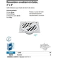 thumbnail image 2 of RESUMIDERO CUADRADO 4'' X 4'' FOSET 49270 latón, 2 of 2