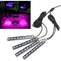 LINLIN 4 in 1 Car Auto Interior Atmosphere Lights Lamp Strip Floor Decoration Lighting Remote Music Voice 12V 36 LED