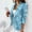 Blue, variant on Women's Business Oversized Blazer Lapel Relaxed Fit Button Front Blazer Green XXL