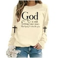 thumbnail image 4 of Christian Sweatshirts for Women 2025 God Is Still Writing Your Story Sweatshirt Long Sleeve Crewneck Pullover Tops, 4 of 6
