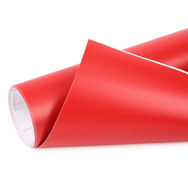 152cm x 30cm Rojo Mate Autoadhesiva Película de Vinilo de Carrocería de Coche