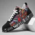thumbnail image 2 of [Casual Skateboarding Sneakers] Men's Stylish Breathable Low-Top Sneakers | Geometric Pattern Design | Comfortable Fit for Casual Skateboarding, Outdoor Activities, All Seasons, 2 of 9