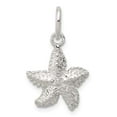 thumbnail image 3 of 925 Sterling Silver Polished Starfish Charm Pendant, 3 of 5