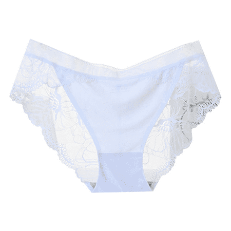 Fulorrnie Underwear for Women Plus Size Cheeky Breathable High Waisted Panty Cute Briefs Elastic Waist Comfort Panties  White  One Size