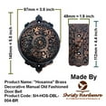 thumbnail image 4 of Shristy Hardware "Hosanna" Brass Manual Old Fashioned Door Bell – Vintage Twist Bell with Key Plate – Mechanical Doorbell for Home – (Pack of 1 Antique Copper Finish) PT-2, 4 of 6