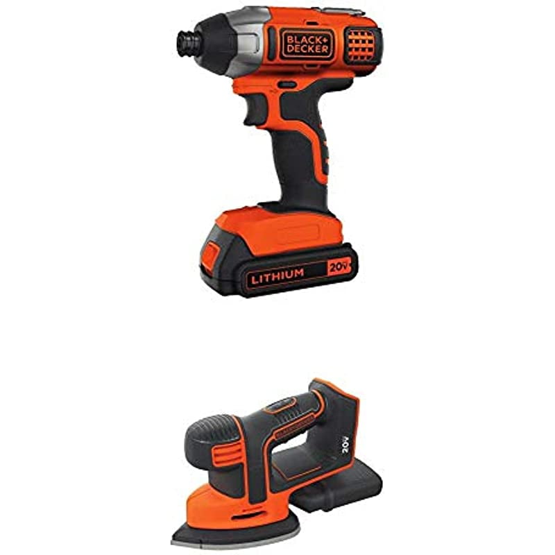 BLACK+DECKER BDCMS20B 20V Cordless Mouse Sander, Baretool with BLACK
