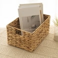thumbnail image 3 of kurtrusly Multi- Braided Water Hyacinth Storage Basket For All Storage Needs Wood Nordic Style Easily Wiped Clean Natural Small, 3 of 6