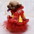 thumbnail image 3 of Chinese Style Pet Tang Costume - Dress-Up Skin-Friendly Tulle Princess Dress - Dogs Cats - New Year Attire, 3 of 8