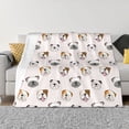 thumbnail image 1 of Fotbe Bulldog Face Manta de Franela con Estampado, Manta Ultrasuave para Cama, Sofá, Auto, Hipoalergénica y Antibolitas-60"x50", 1 of 6