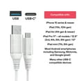 thumbnail image 4 of onn 6ft USB-C to USB-A Charging Cable, USB-IF Certified, White - Compatible with iPhone 16 Series, iPhone 15 Series, Samsung Galaxy, Note, Pixel Devices iPad Pro, & More, 4 of 6