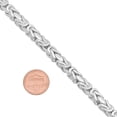 thumbnail image 2 of 5mm Solid .925 Sterling Silver Italian Square Byzantine Choker Chain Necklace, 20 inches, 2 of 7
