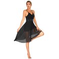 thumbnail image 4 of Aiihoo Women Ballroom Lyrical Dance Dress Sleeveless Sequins Mesh Modern Dance Dress Leotard Black M, 4 of 7