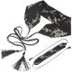 thumbnail image 1 of Chinese Hanfu Wide Waistband Japanese Style Embroidered Waist Band Waist Belt with Tassel, 1 of 4