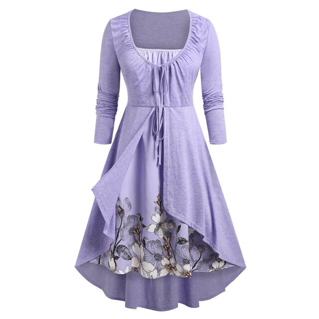 Conjunto de Talla Extra de Tirante Fino con Nudo Delantero Rosegal Vestidos casuales de talla grande