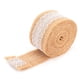 thumbnail image 4 of Cinta de arpillera con encaje blanco, rollo de yute natural para decoración DIY, embalaje de regalo, 5 yardas, encaje dentado de 5 cm, 4 of 14